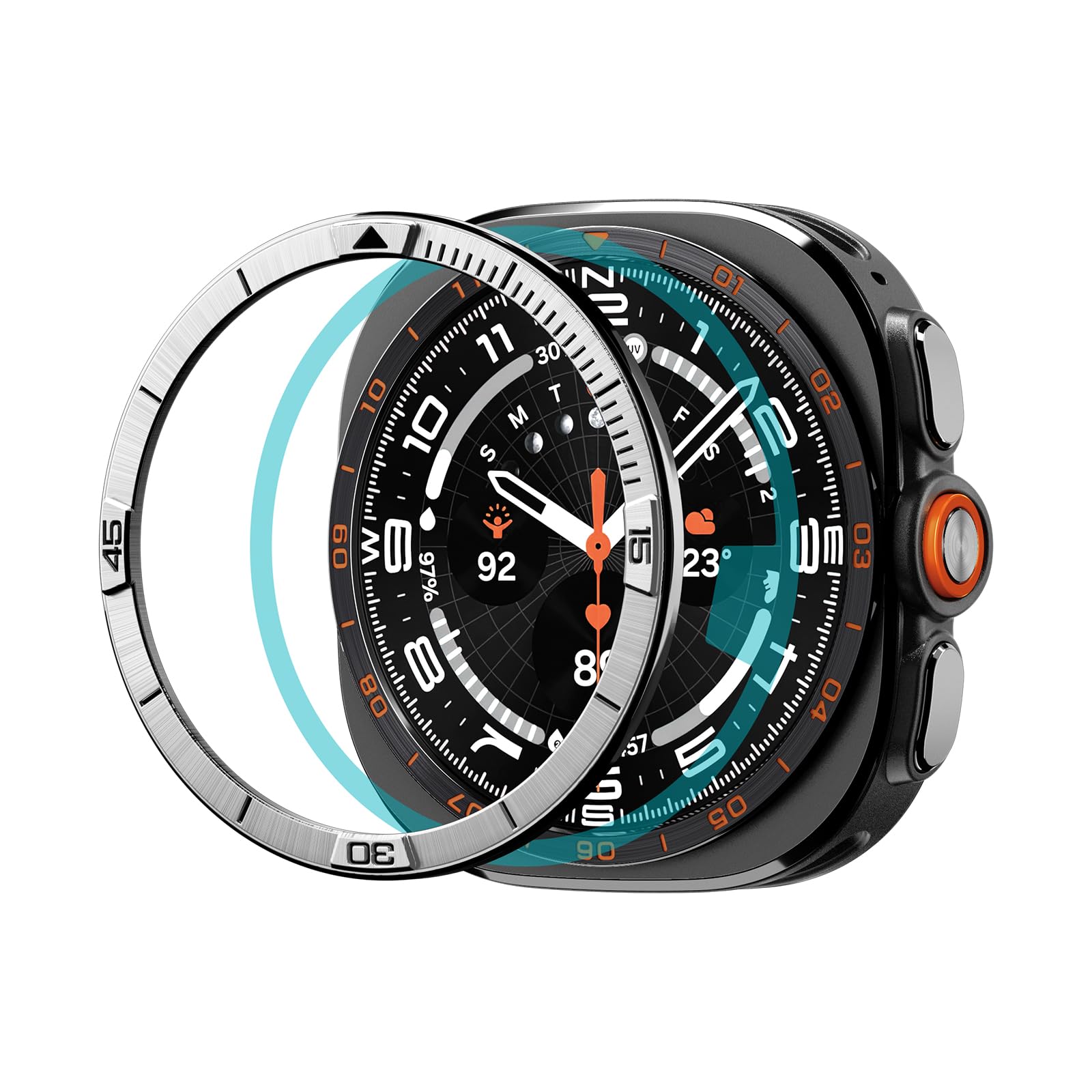 Spigen Galaxy Watch Ultra 2 47mm Bezel Ring - Bezel Tune - Silver - image 1