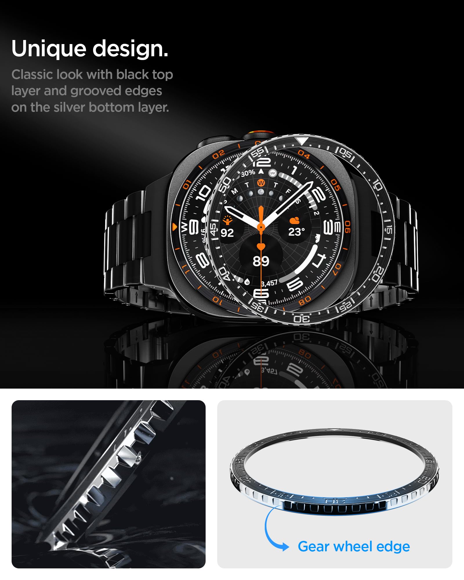 Spigen Galaxy Watch Ultra 2 47mm Bezel Ring - Bezel Tune - Black - image 3