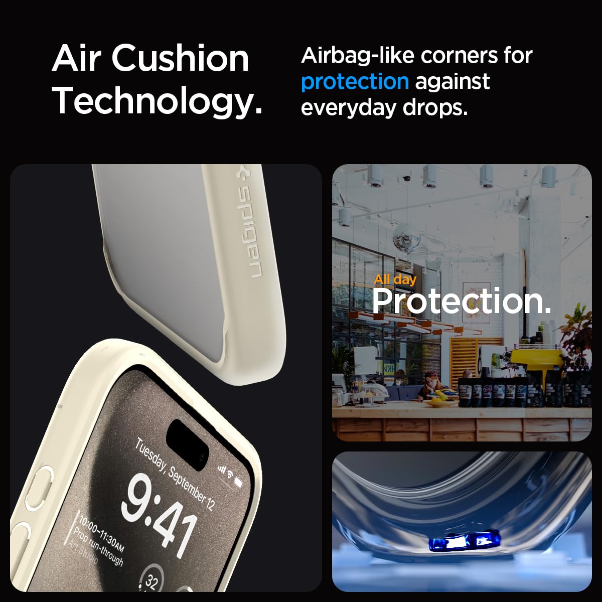 Spigen iPhone 15 Pro Case – Ultra Hybrid - Mute Beige - detail image 4