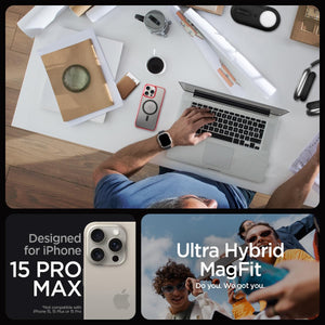 Spigen iPhone 15 Pro Max Case – Ultra Hybrid (MagFit) - Deep Red - image 2