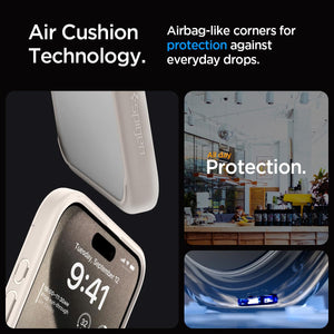Spigen Ultra Hybrid case for iPhone 15 Pro Max in Natural Titanium – detail image 3