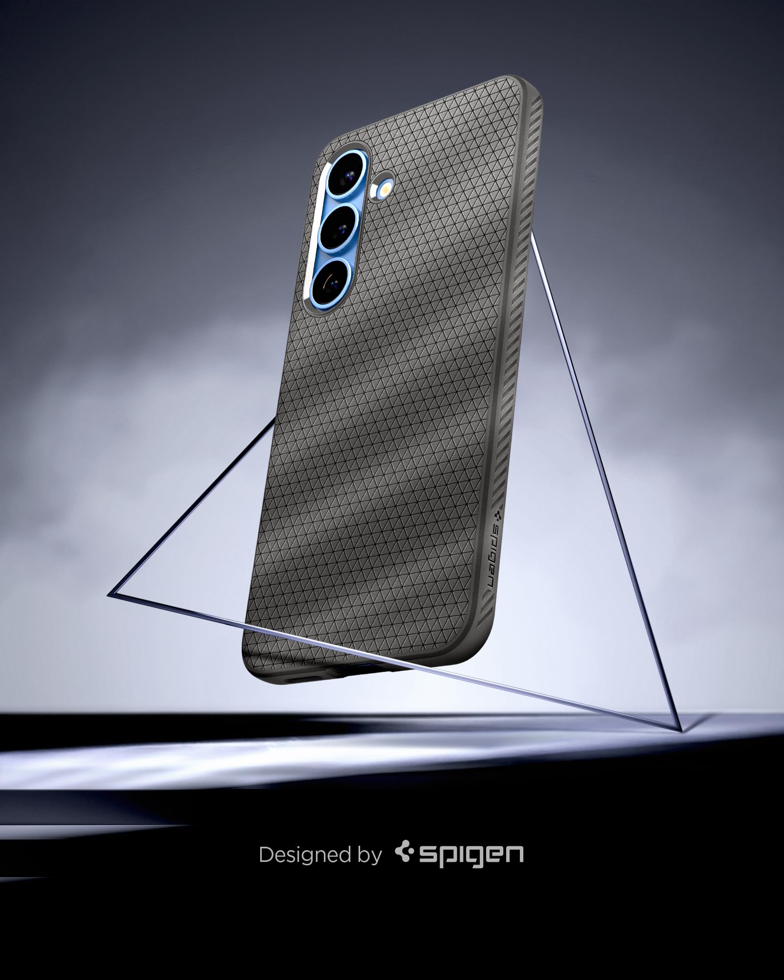 Spigen Galaxy S25 Liquid Air Marble Gray case view 3
