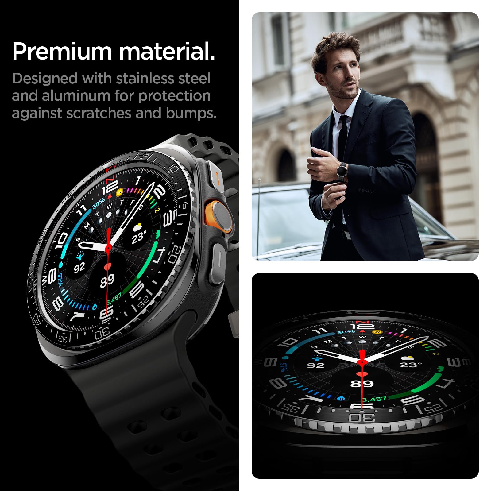 Spigen Galaxy Watch Ultra 47mm Bezel Ring - Bezel Tune - Black - ACS08428 - image 4