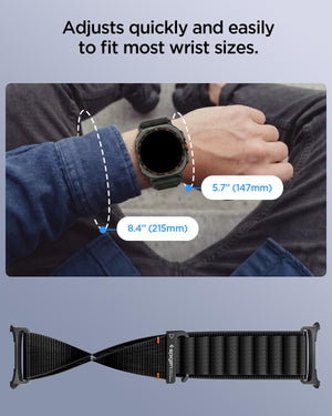 Spigen Galaxy Watch Ultra 2 & Ultra 47mm Band - WBF1 - Black - image 5