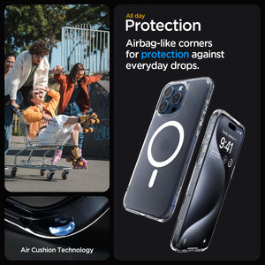 Spigen iPhone 15 Pro Max Case – Ultra Hybrid (MagFit) - Frost White - image 4