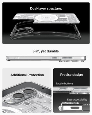 Spigen Galaxy S25 Edge Case - Ultra Hybrid MagFit - Zero One White - image 7