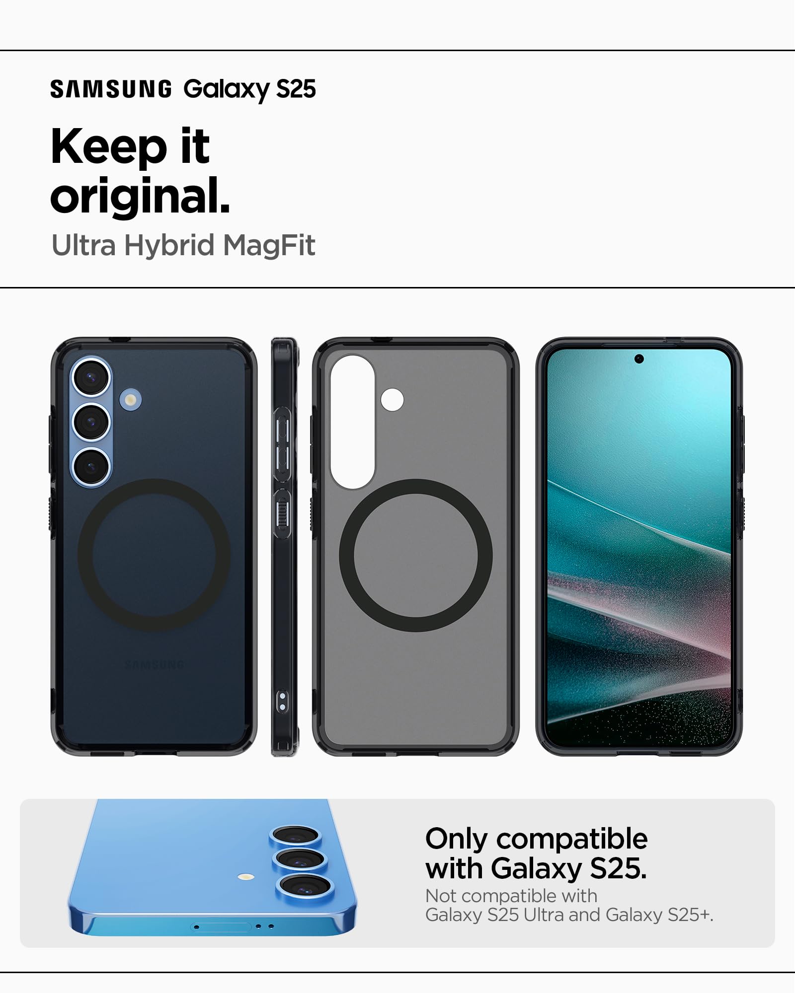 Spigen Galaxy S25 Case - Ultra Hybrid MagFit - Frost Black - image 2