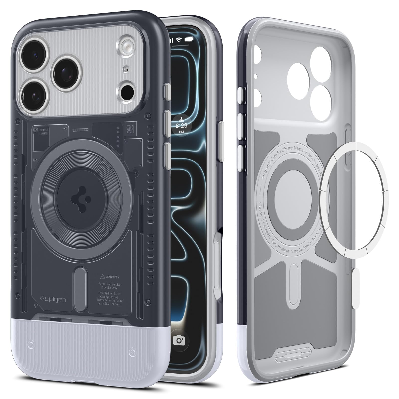Spigen iPhone 17 Pro Max Case - Classic C1 (MagFit) - Graphite