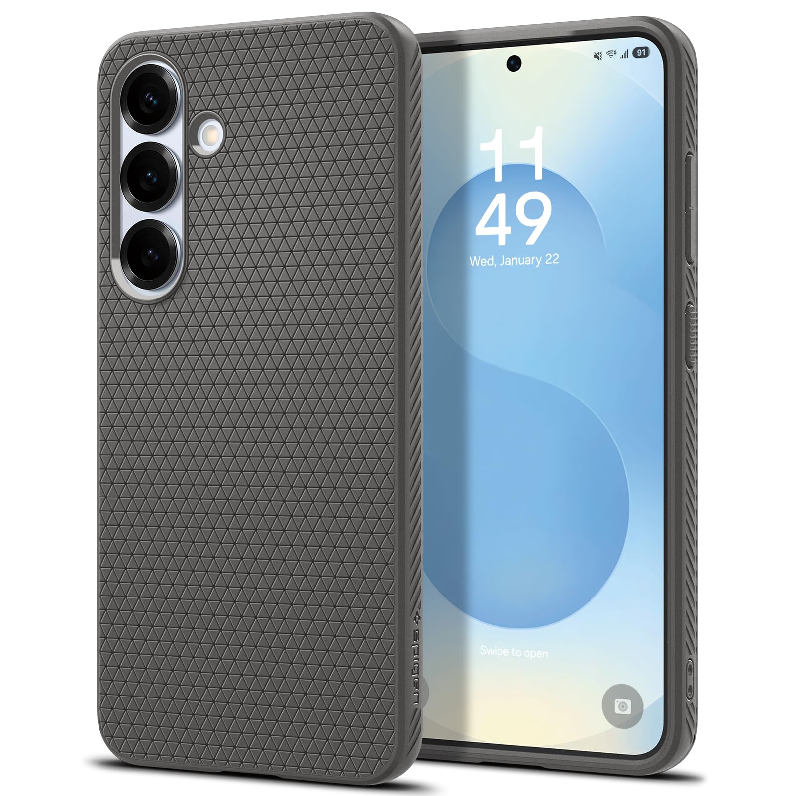 Spigen Galaxy S25 Liquid Air Marble Gray case