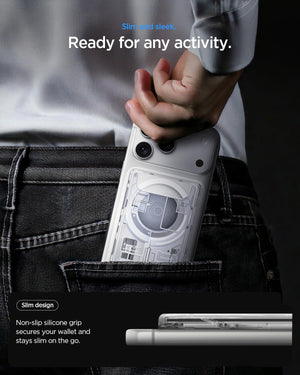 Zero One White Ultra Hybrid wallet slim profile