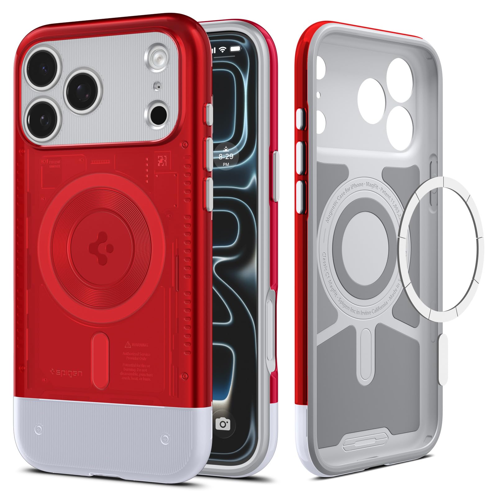 Spigen iPhone 17 Pro Max Case - Classic C1 (MagFit) - Ruby
