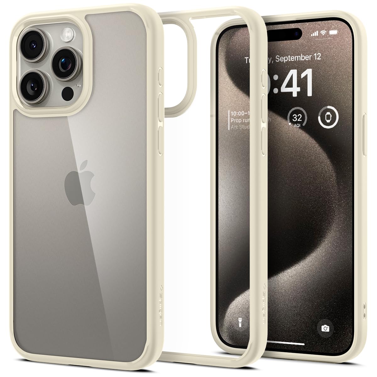 Spigen iPhone 15 Pro Case – Ultra Hybrid - Mute Beige - product image