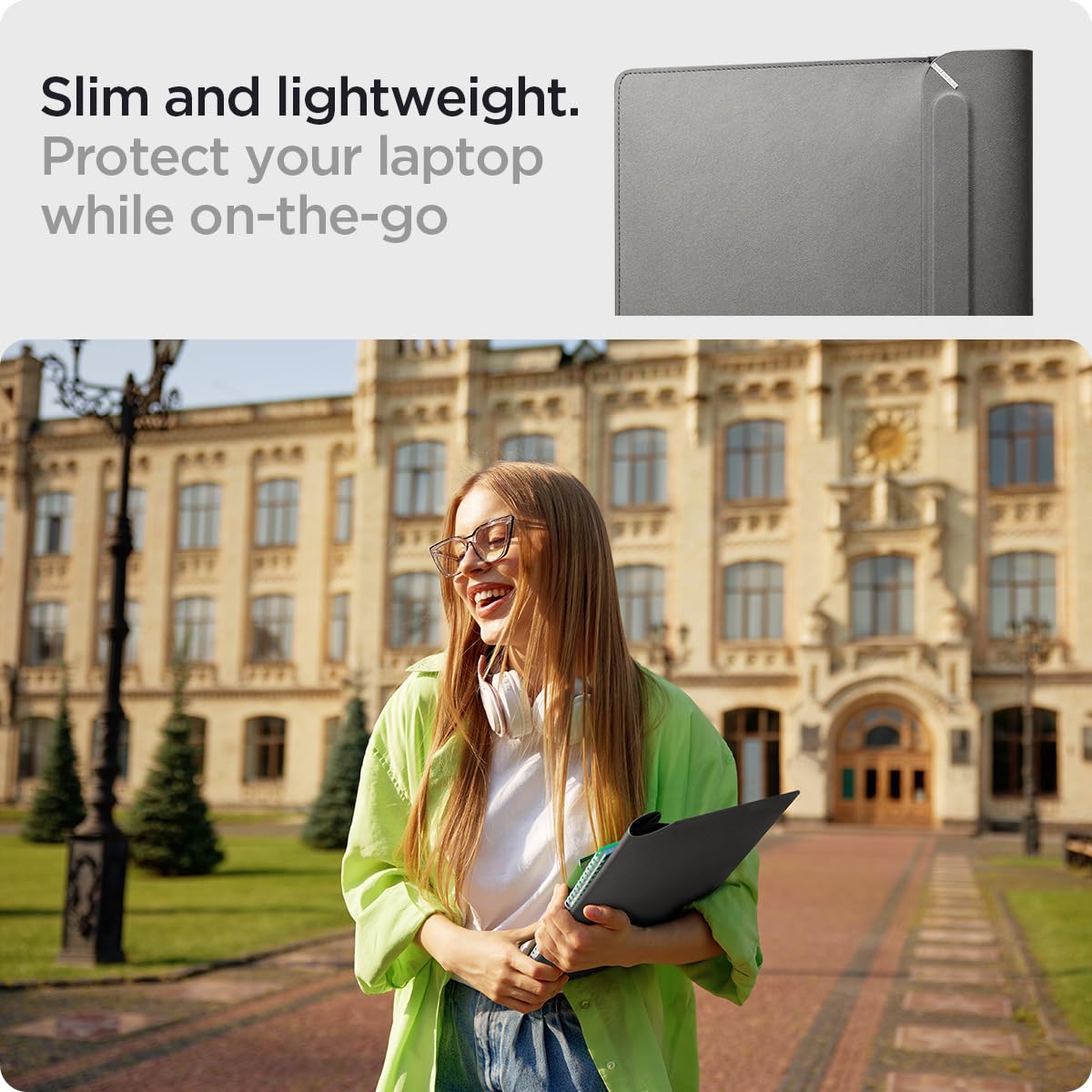 Spigen Valentinus 14-Inch Laptop Sleeve - City Gray - image 2