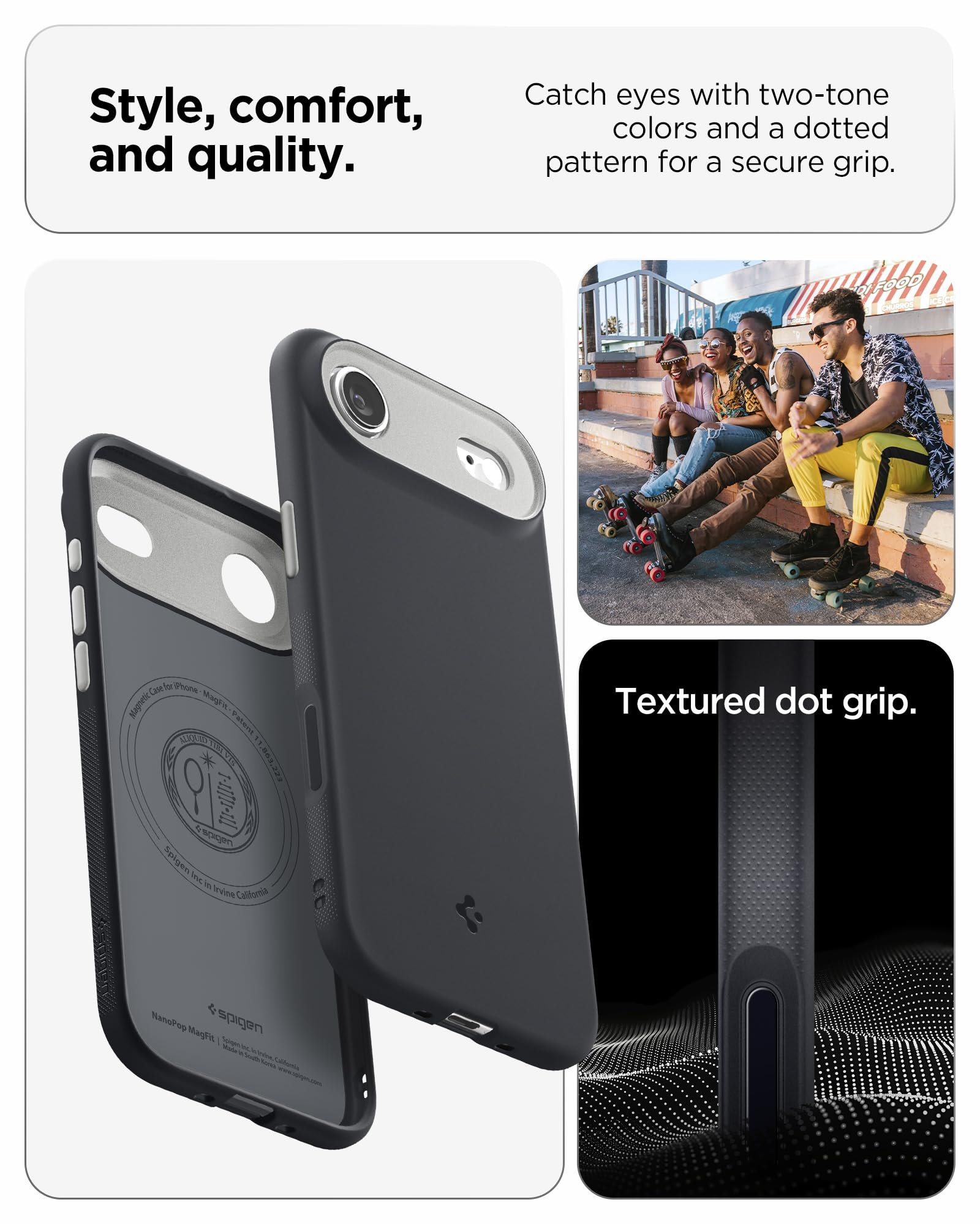 Spigen iPhone Air Case – Nano Pop (MagFit) - Black Sesame