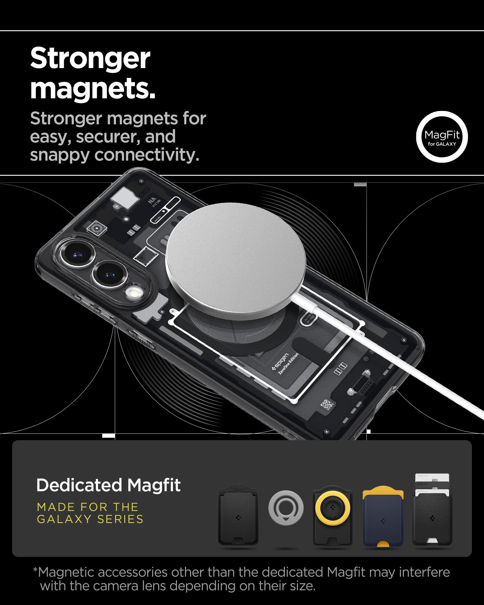 Spigen Galaxy S25 Edge Case - Ultra Hybrid MagFit - Zero One Black - image 6