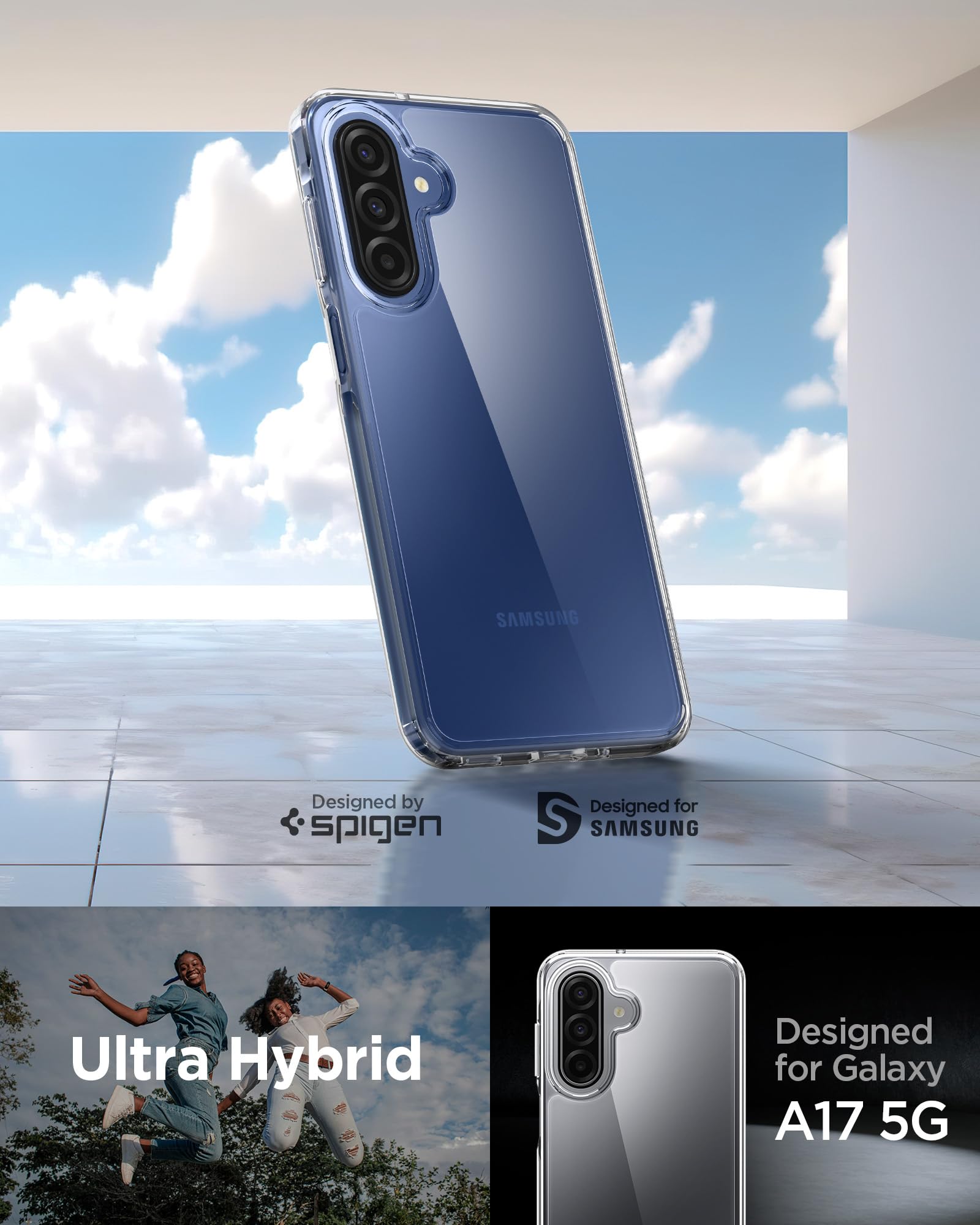 Galaxy A17 5G Ultra Hybrid Crystal Clear case overview