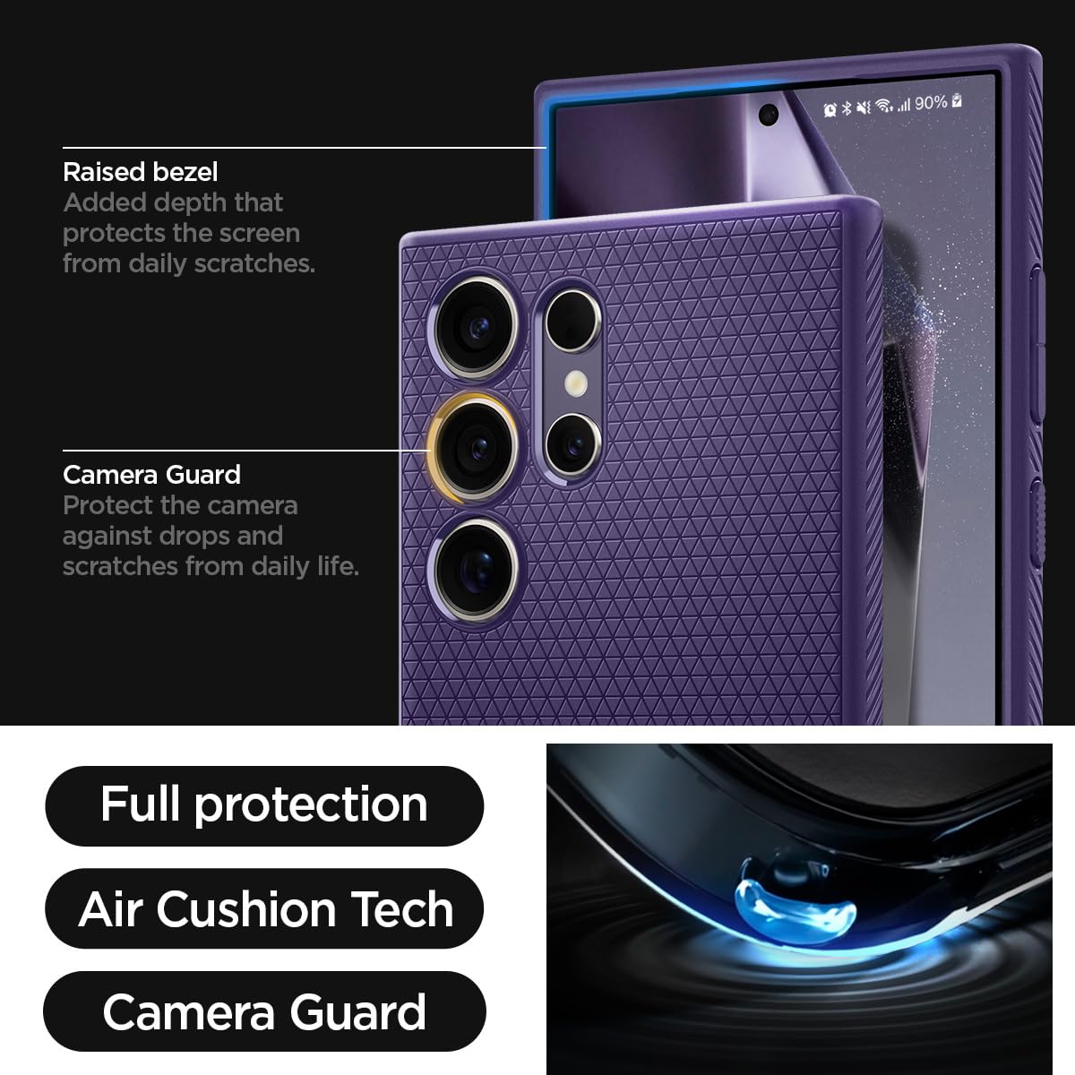 Spigen Galaxy S24 Ultra / S24 Plus / S24 Case – Liquid Air - Galaxy S24 Ultra - Deep Purple - image 5