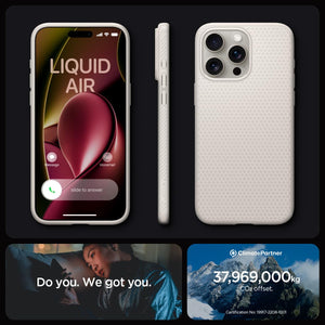 Spigen Liquid Air case for iPhone 15 Pro in Natural Titanium – alternate detail 6