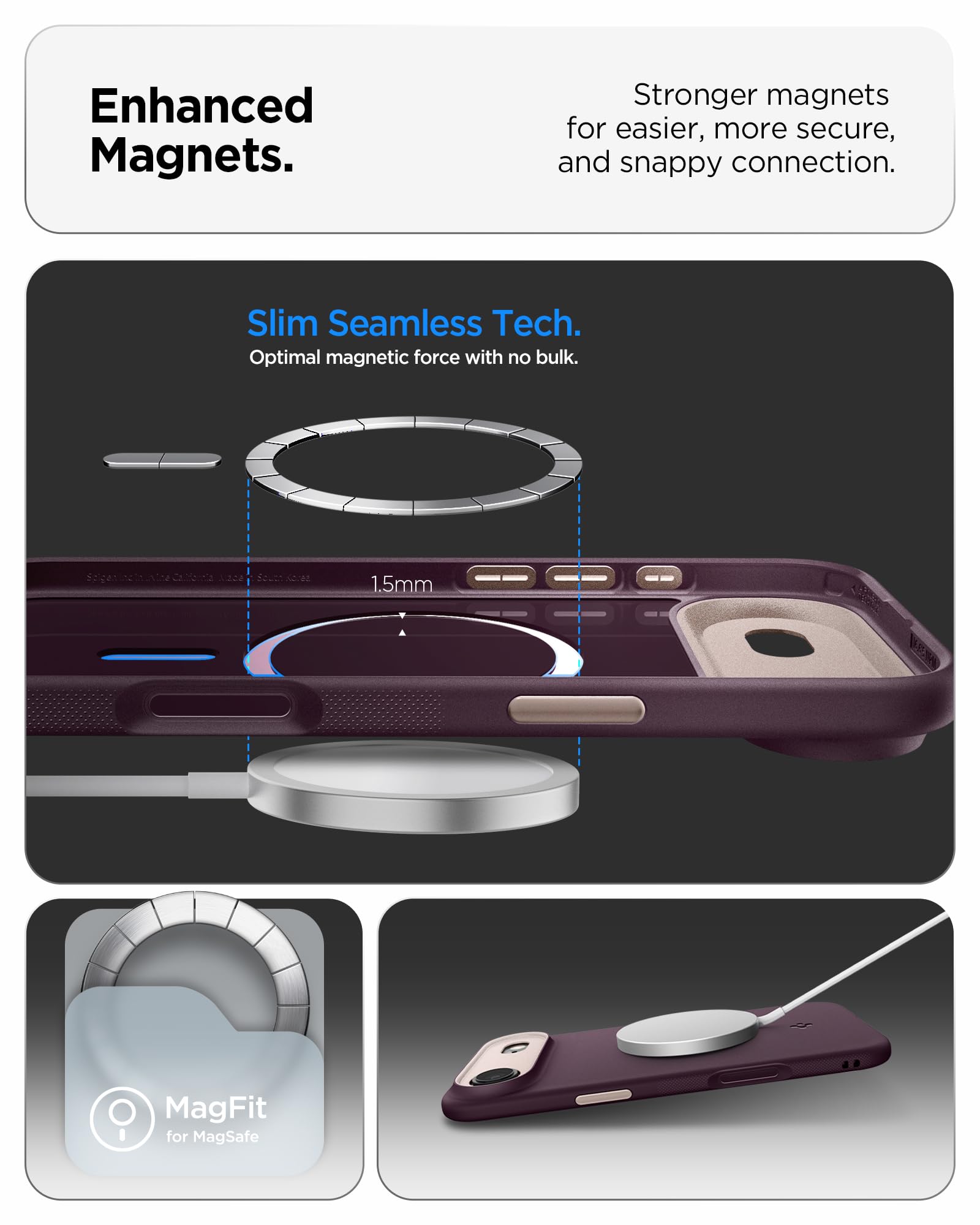 Spigen iPhone Air Case – Nano Pop (MagFit) - Burgundy Bean