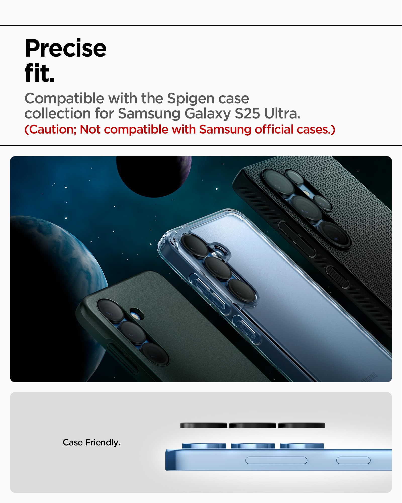 Spigen Galaxy S25 Ultra Lens Protector - Glas.tR EZ Fit Optik Pro (2 Pack) - Black - AGL09081 - image 7