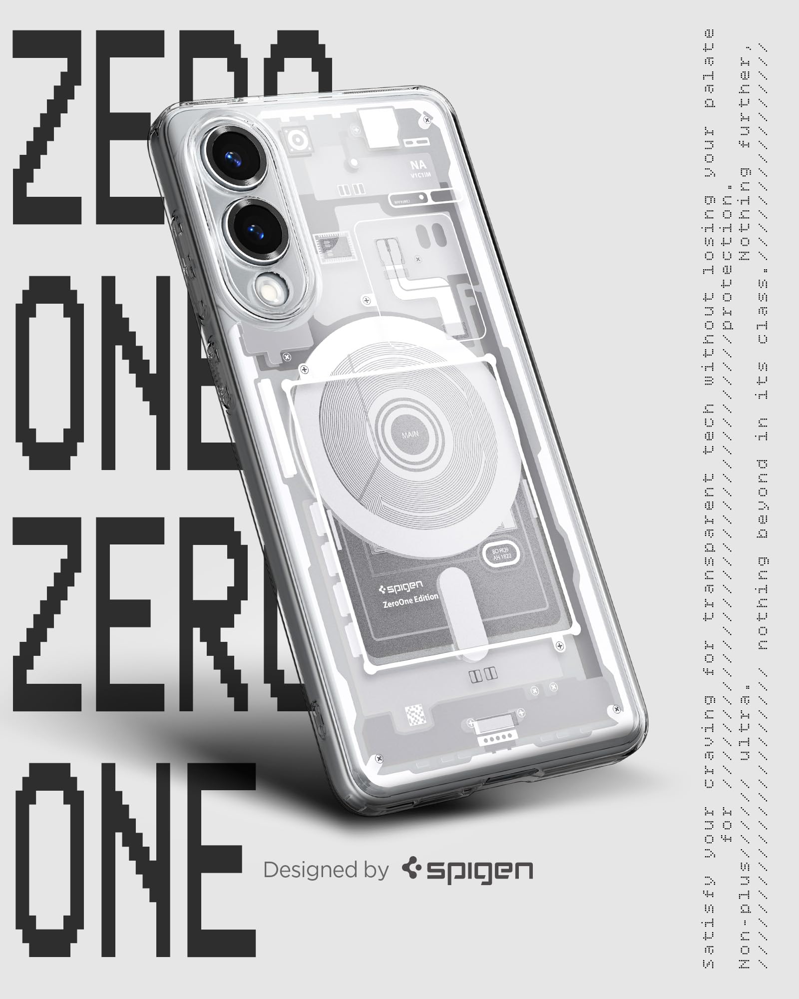 Spigen Galaxy S25 Edge Case - Ultra Hybrid MagFit - Zero One White - image 3