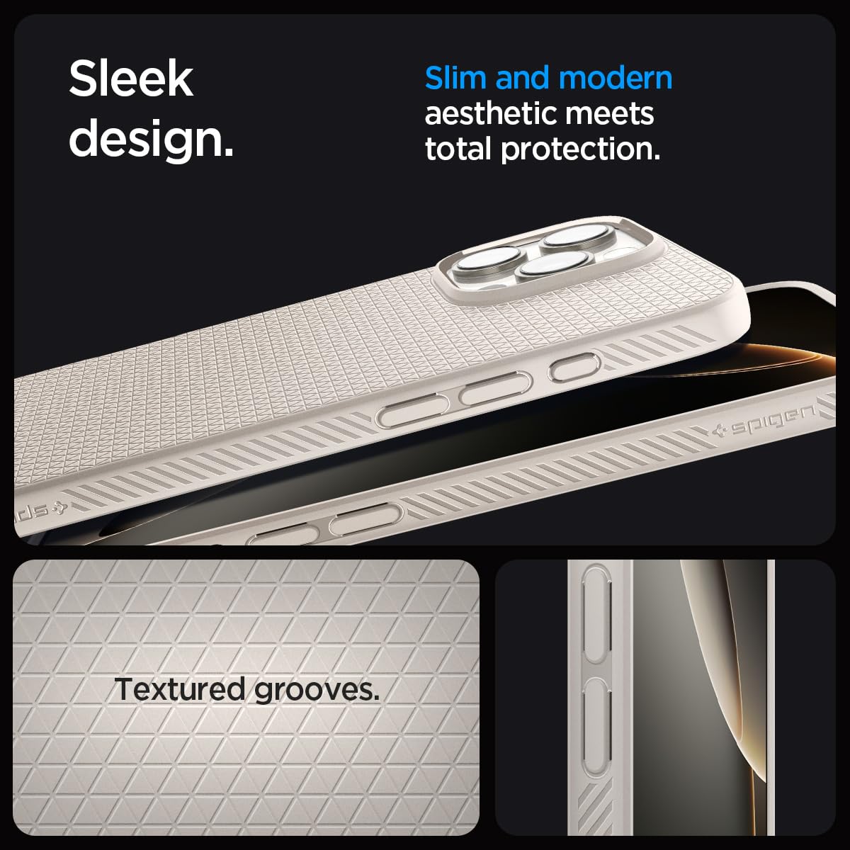 Spigen iPhone 16 Pro Case – Liquid Air - Natural Titanium - image 3