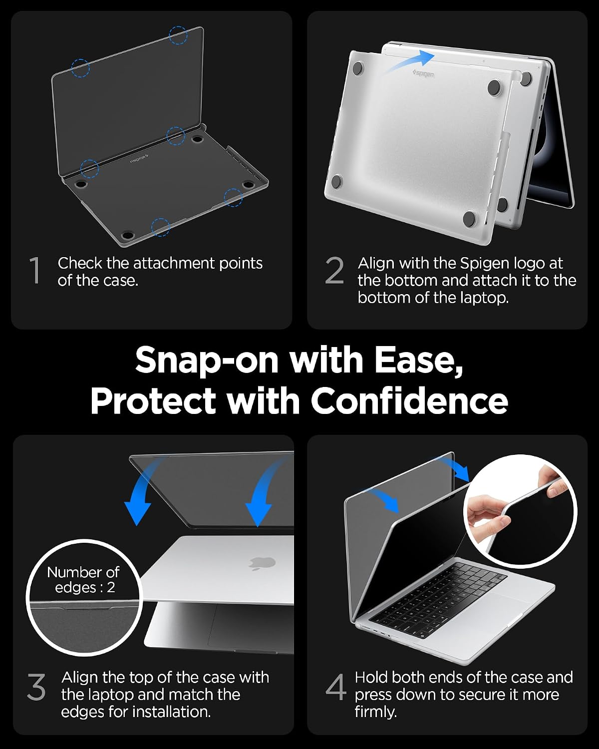 Spigen MacBook Pro 16-inch Airskin case - Frost Black - ACS11527 - image 7