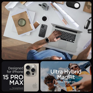 Spigen iPhone 15 Pro Max / 15 Pro / 15 Case – Ultra Hybrid (MagFit) - Frost Black