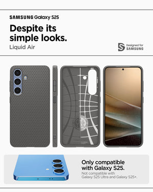 Spigen Galaxy S25 Liquid Air Marble Gray case view 2
