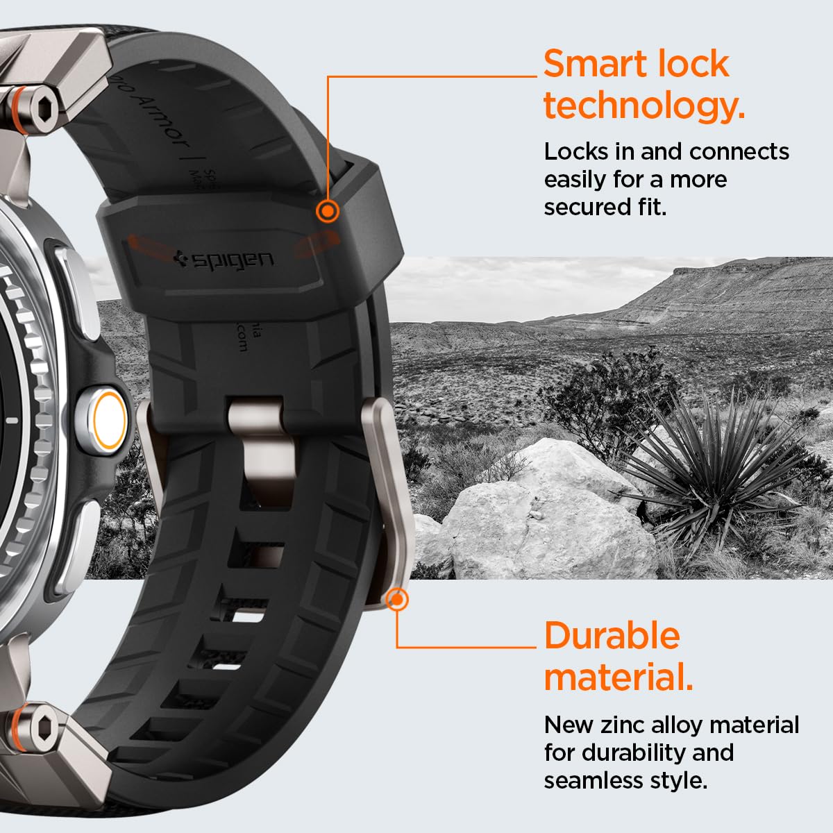Spigen Galaxy Watch 9 Band - DuraPro Armor - Black DuraPro Armor - image 6
