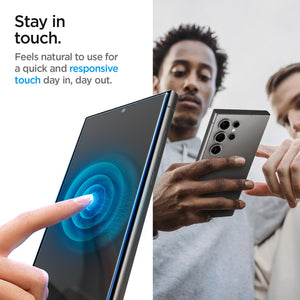 Spigen Galaxy S24 Ultra Privacy Screen Protector - Glas.tR EZ Fit (2 Pack) - Privacy - AGL07625 - image 6