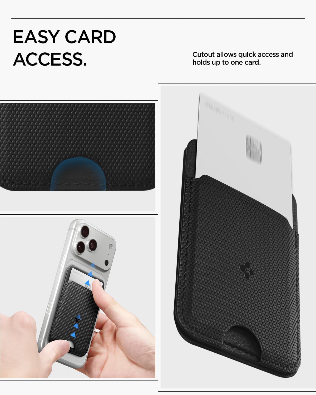 Spigen Slim Fold MagSafe Wallet Stand - Black - 1-Card Stand - image 5