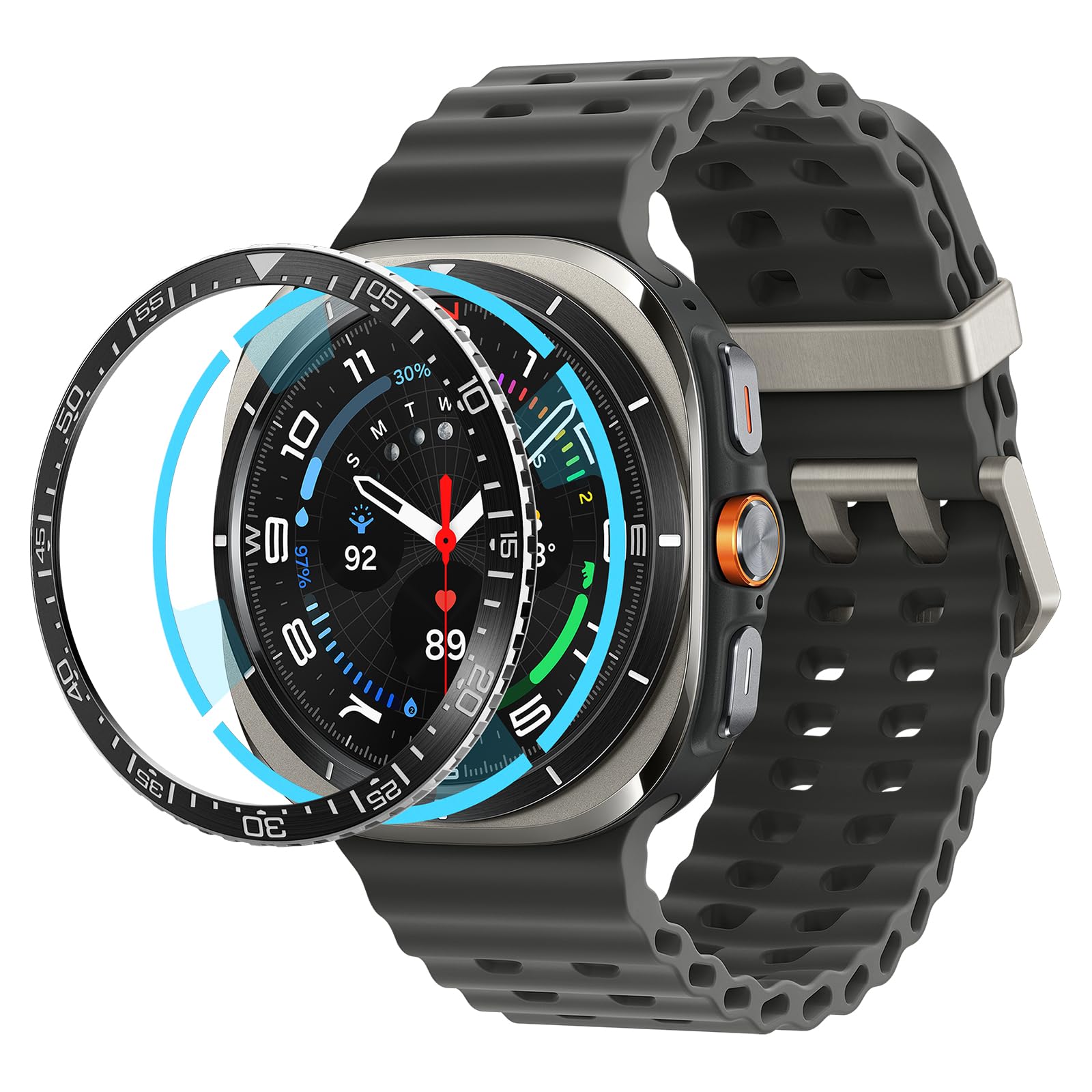 Spigen Galaxy Watch Ultra 47mm Bezel Ring - Bezel Tune - Black - ACS08428 - image 1