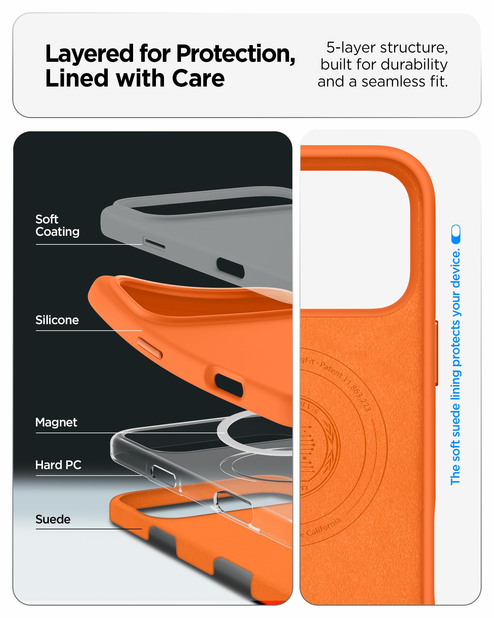 Spigen iPhone 17 Pro Case – Silicone Fit (MagFit) - Cosmic Orange - image 7