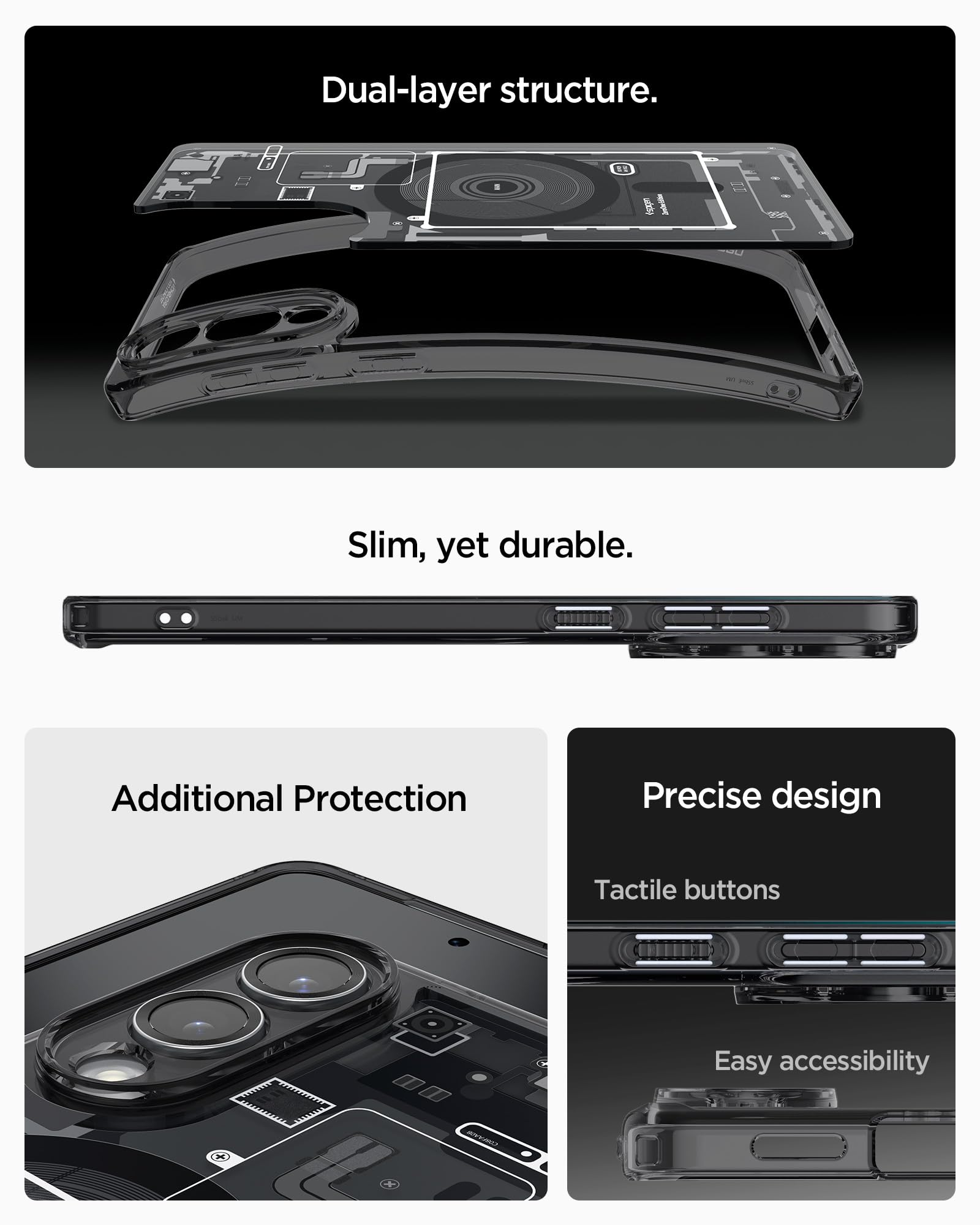 Spigen Galaxy S25 Edge Case - Ultra Hybrid MagFit - Zero One Black - image 7
