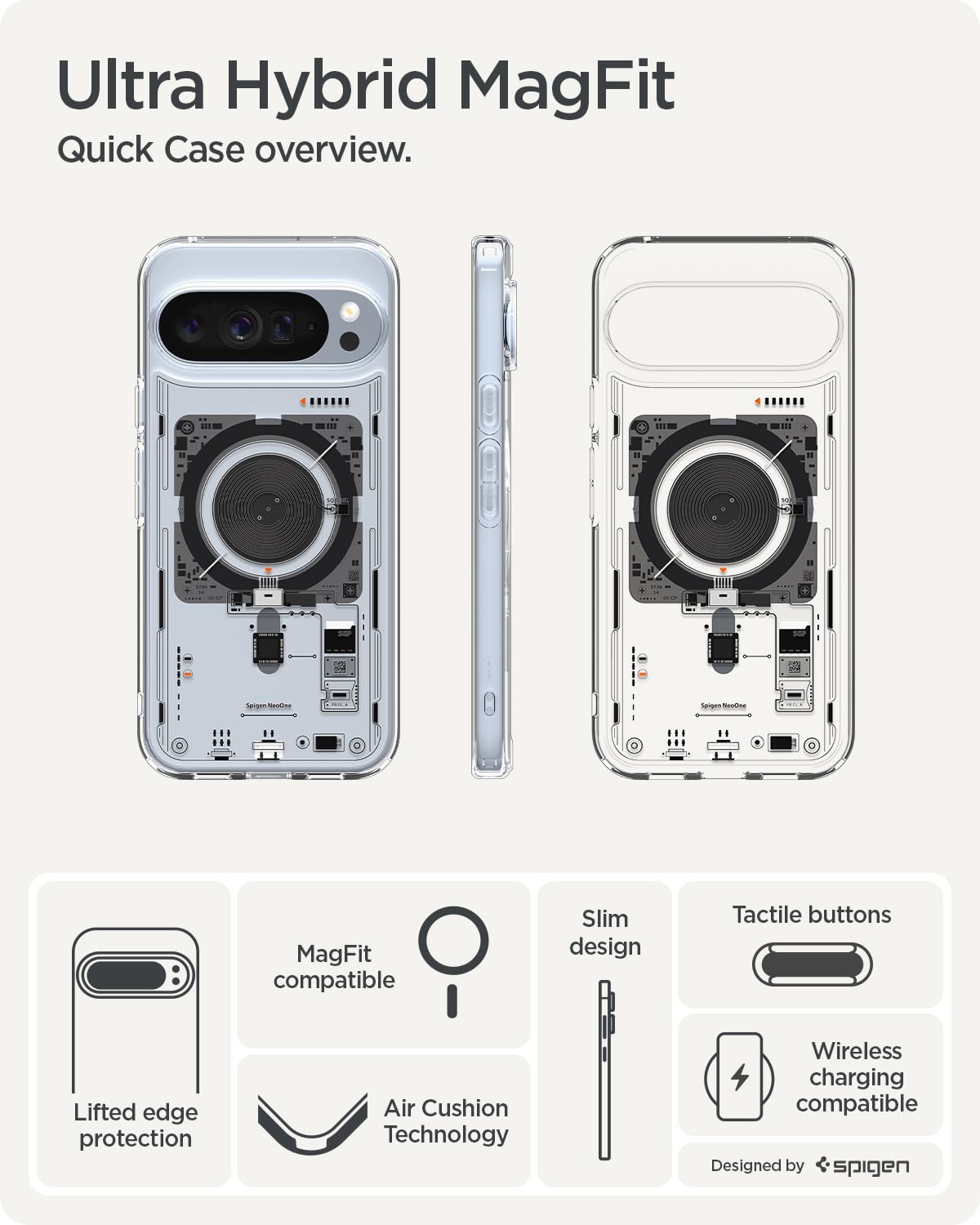 Spigen Pixel 10 Pro / Pixel 10 Case – Ultra Hybrid (MagFit) - Neo One - image 3