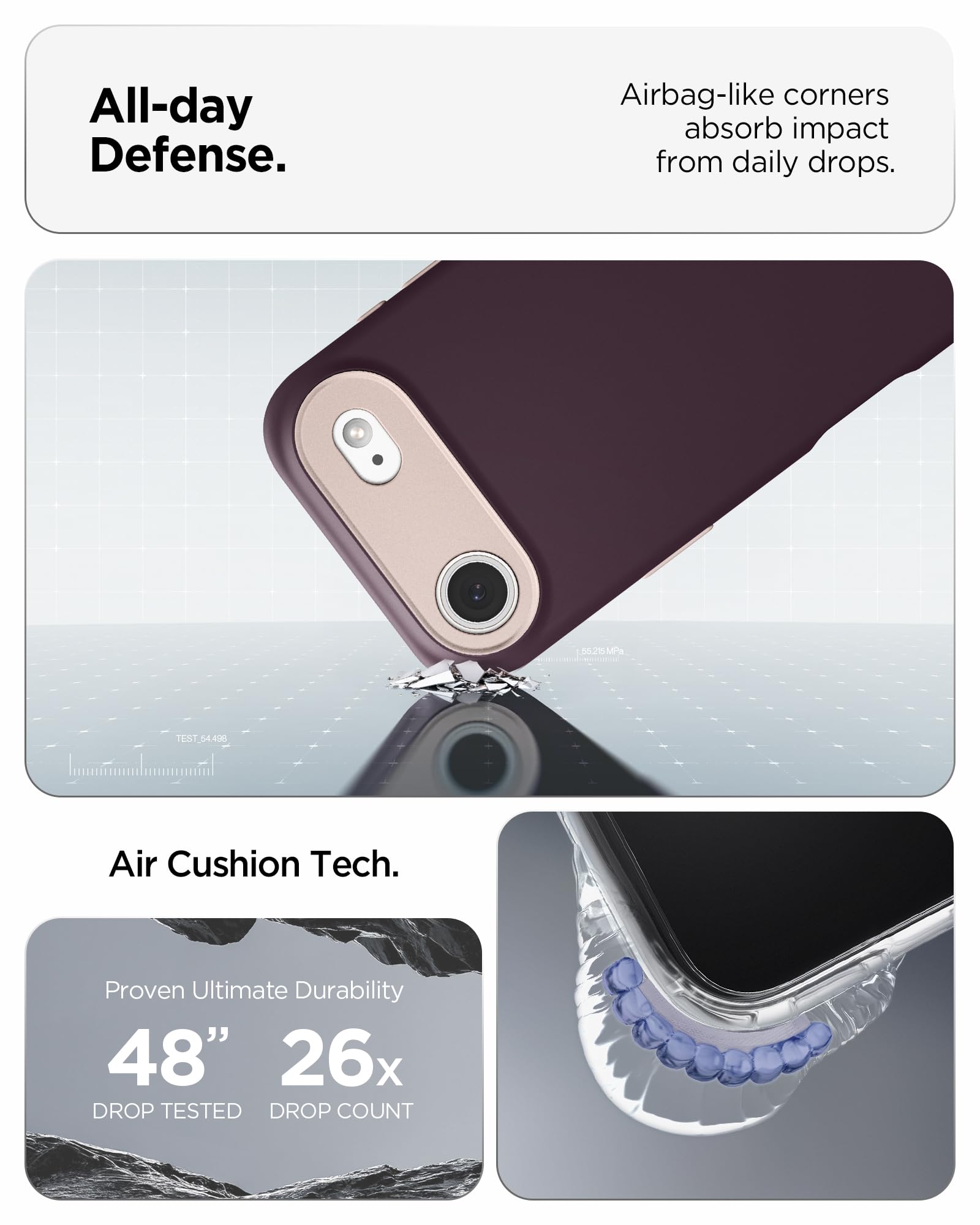 Spigen iPhone Air Case – Nano Pop (MagFit) - Burgundy Bean