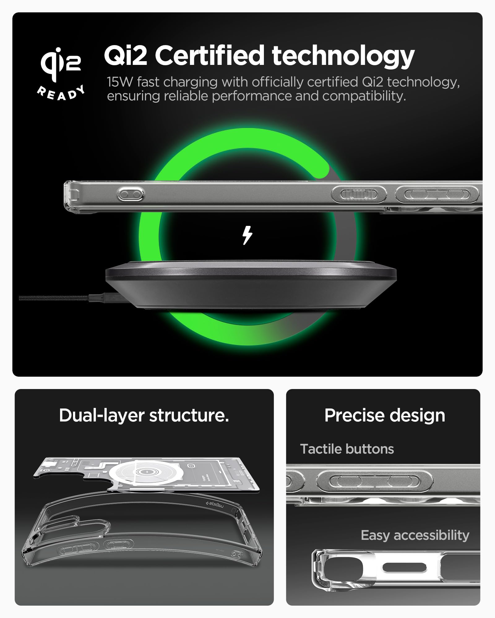 Spigen Galaxy S25 Ultra Ultra Hybrid MagFit Zero One White case view 3