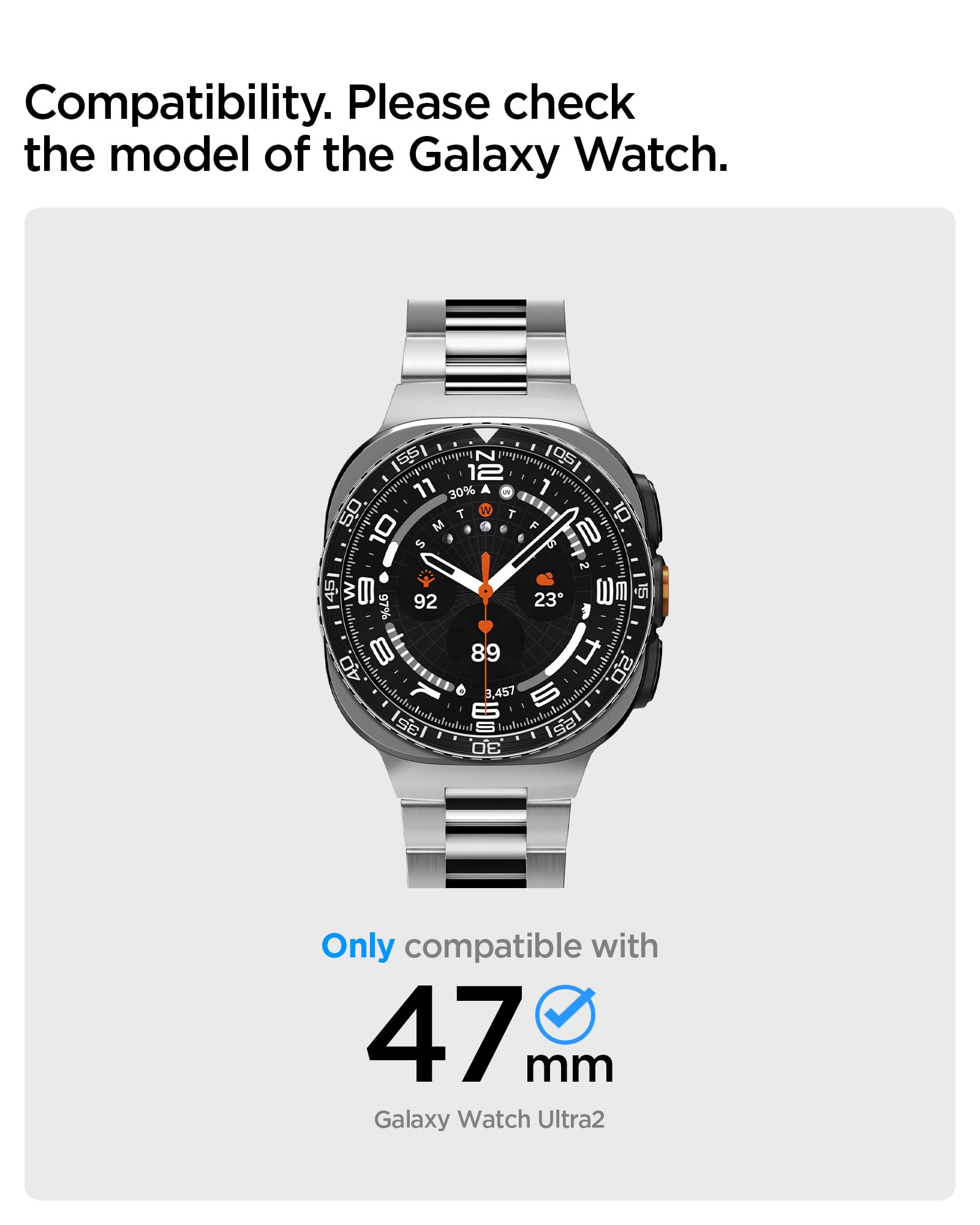 Spigen Galaxy Watch Ultra 2 47mm Bezel Ring - Bezel Tune - Black - image 2