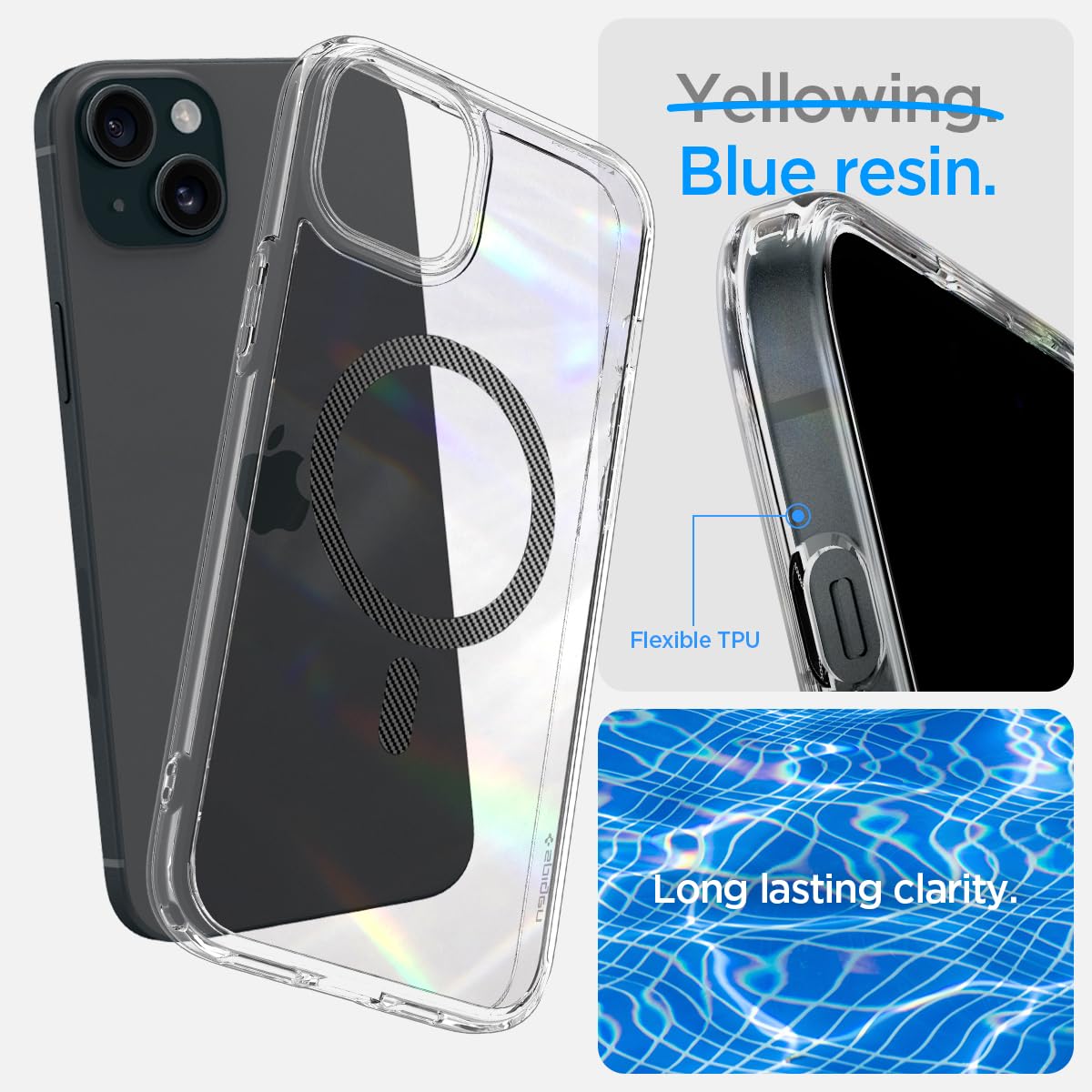 Spigen iPhone 15 Plus Case Ultra Hybrid MagFit - Carbon Fiber - ACS06663 - image 5