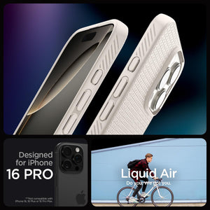 Spigen iPhone 16 Pro Case – Liquid Air - Natural Titanium - image 2