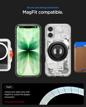 Spigen iPhone 17 Case – Ultra Hybrid Zero One (MagFit) - Zero One Natural Titanium - image 5