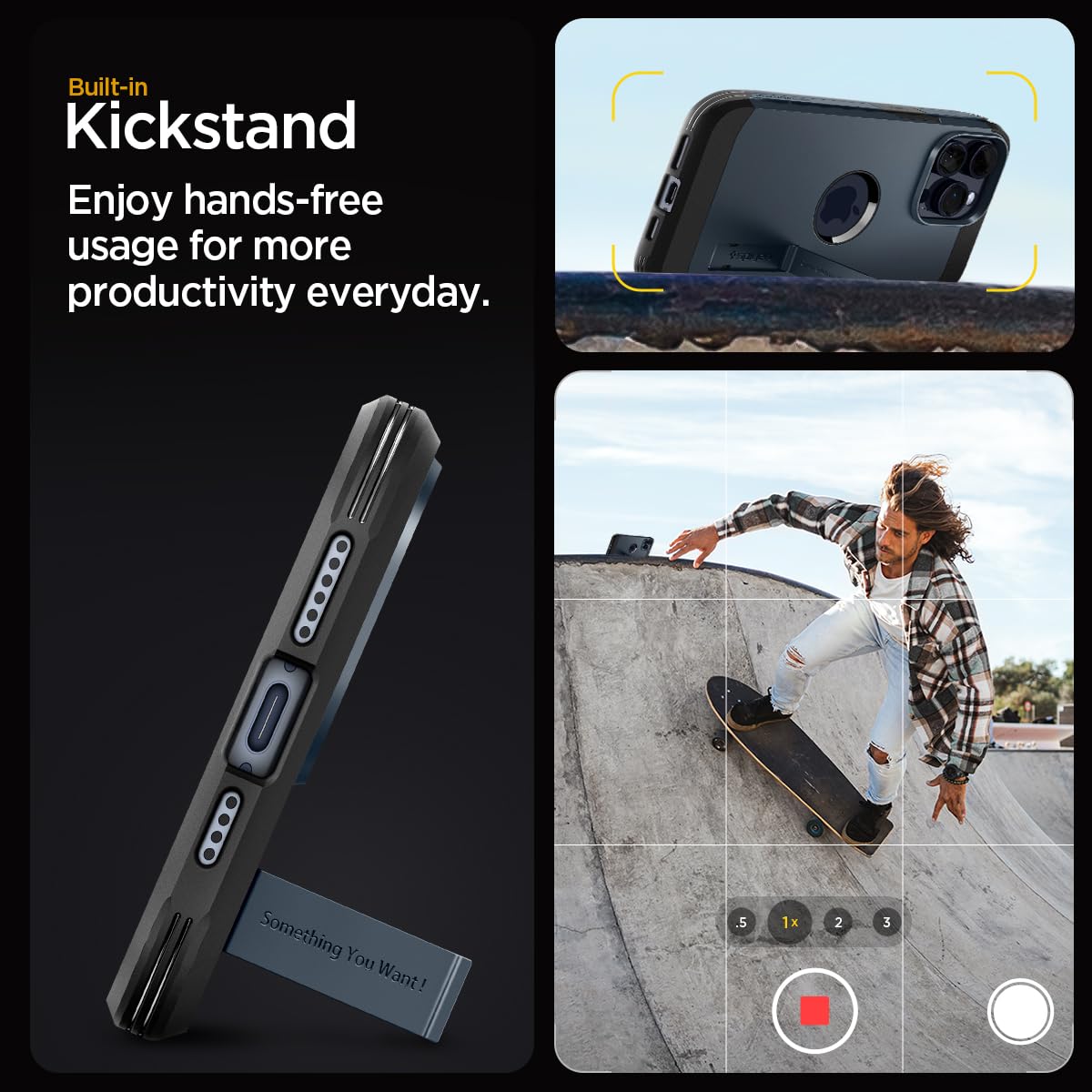 Spigen iPhone 15 Pro Max Case Tough Armor MagFit - Metal Slate - image 4