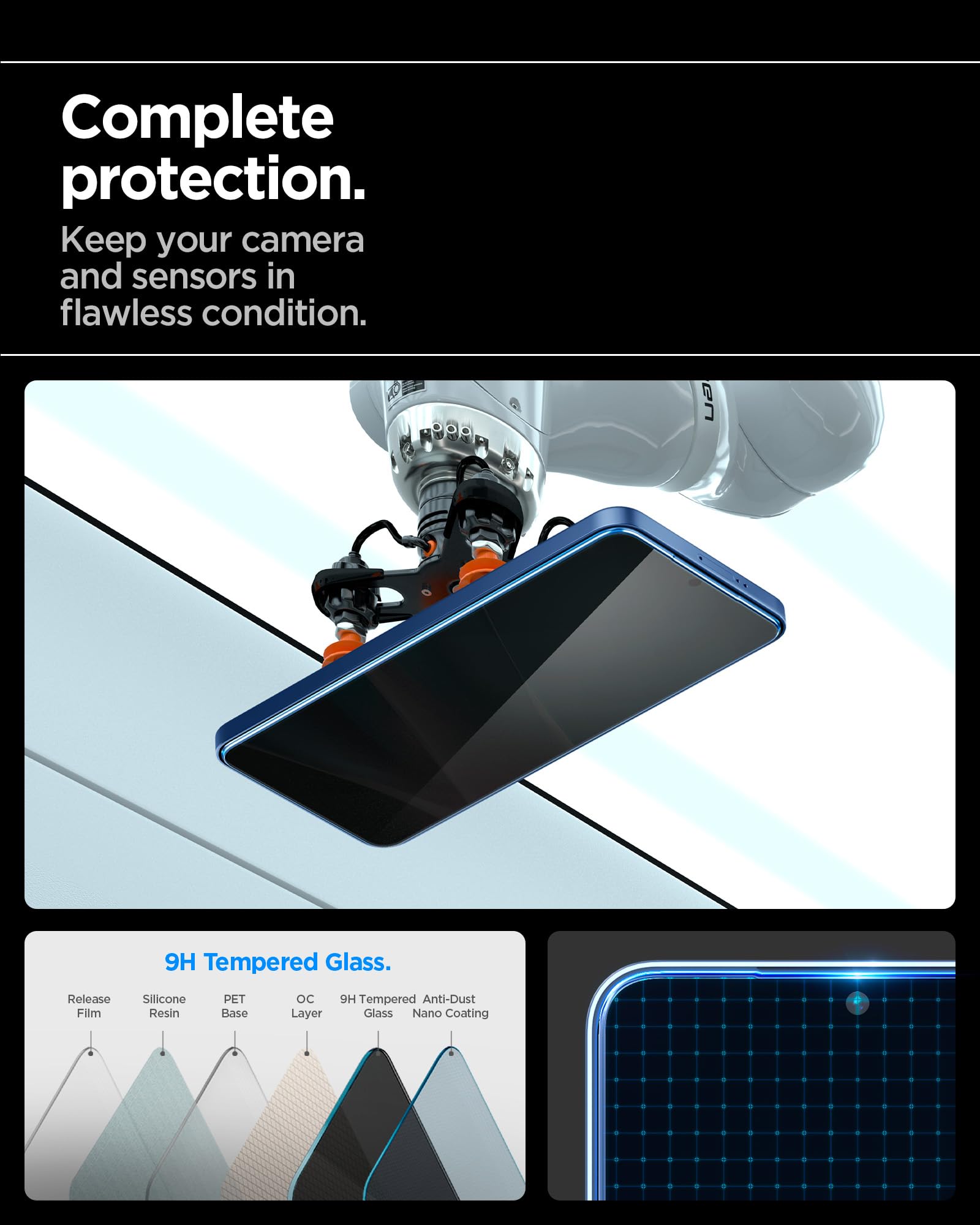 Spigen Galaxy S25 / S24 Privacy Screen Protector - Glas.tR EZ Fit (2 Pack) - Privacy - image 7