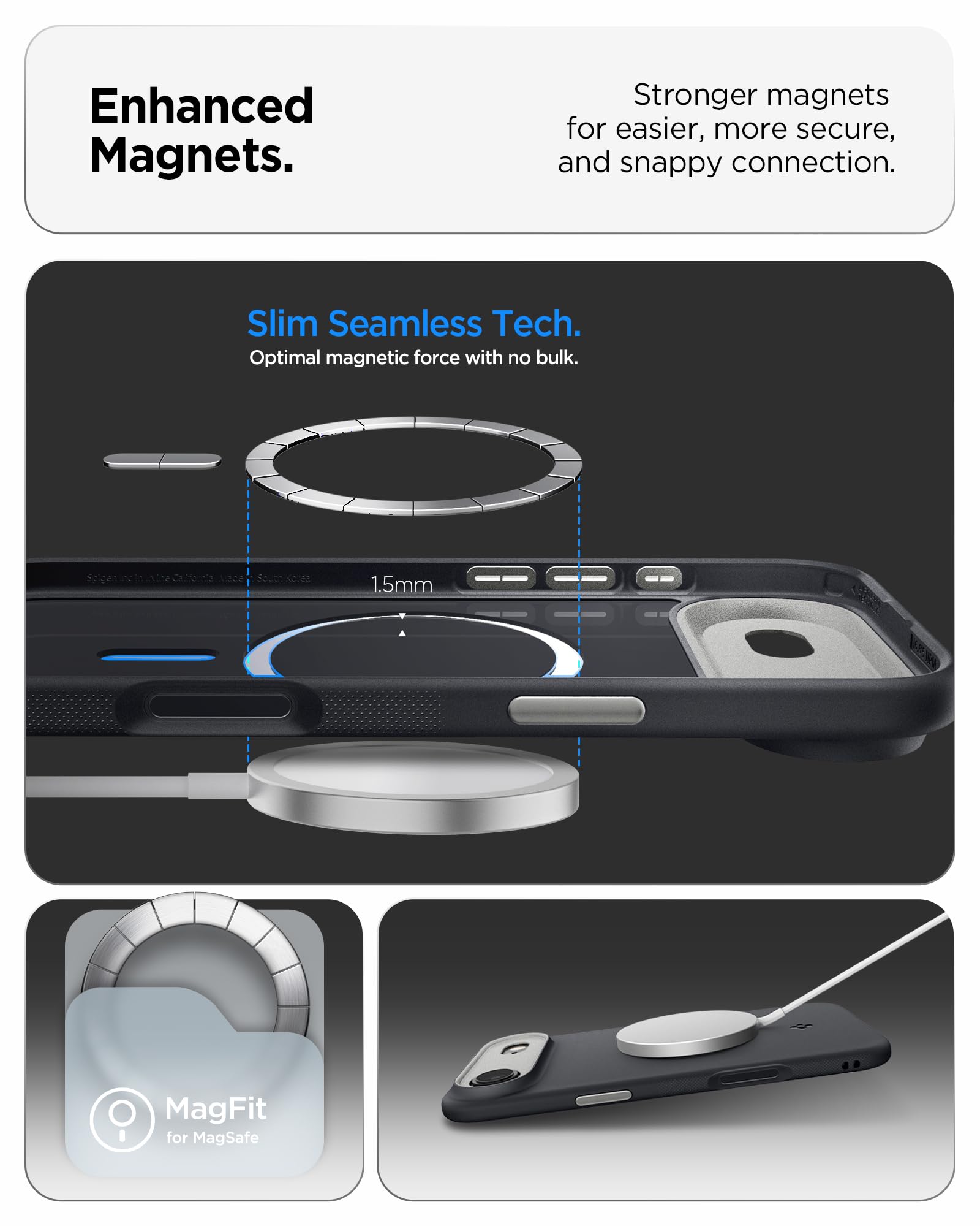Spigen iPhone Air Case – Nano Pop (MagFit) - Black Sesame