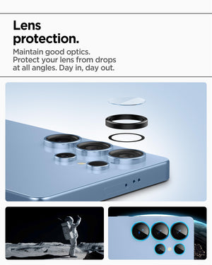 Spigen Galaxy S25 Ultra Lens Protector - Glas.tR EZ Fit Optik Pro (2 Pack) - Black - AGL09081 - image 4