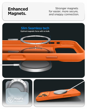Spigen iPhone 17 Pro Case – Silicone Fit (MagFit) - Cosmic Orange - image 5