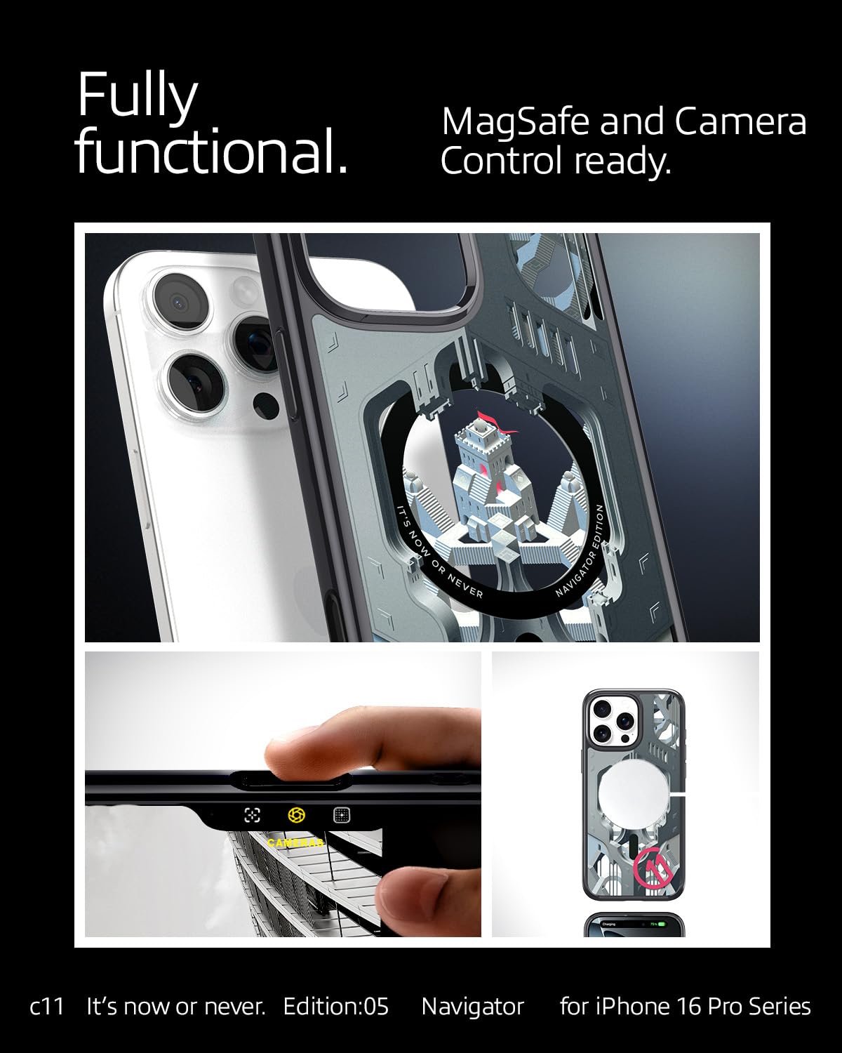 Spigen iPhone 16 Pro Max Case – Ultra Hybrid (MagFit) – Navigator – detail image 6
