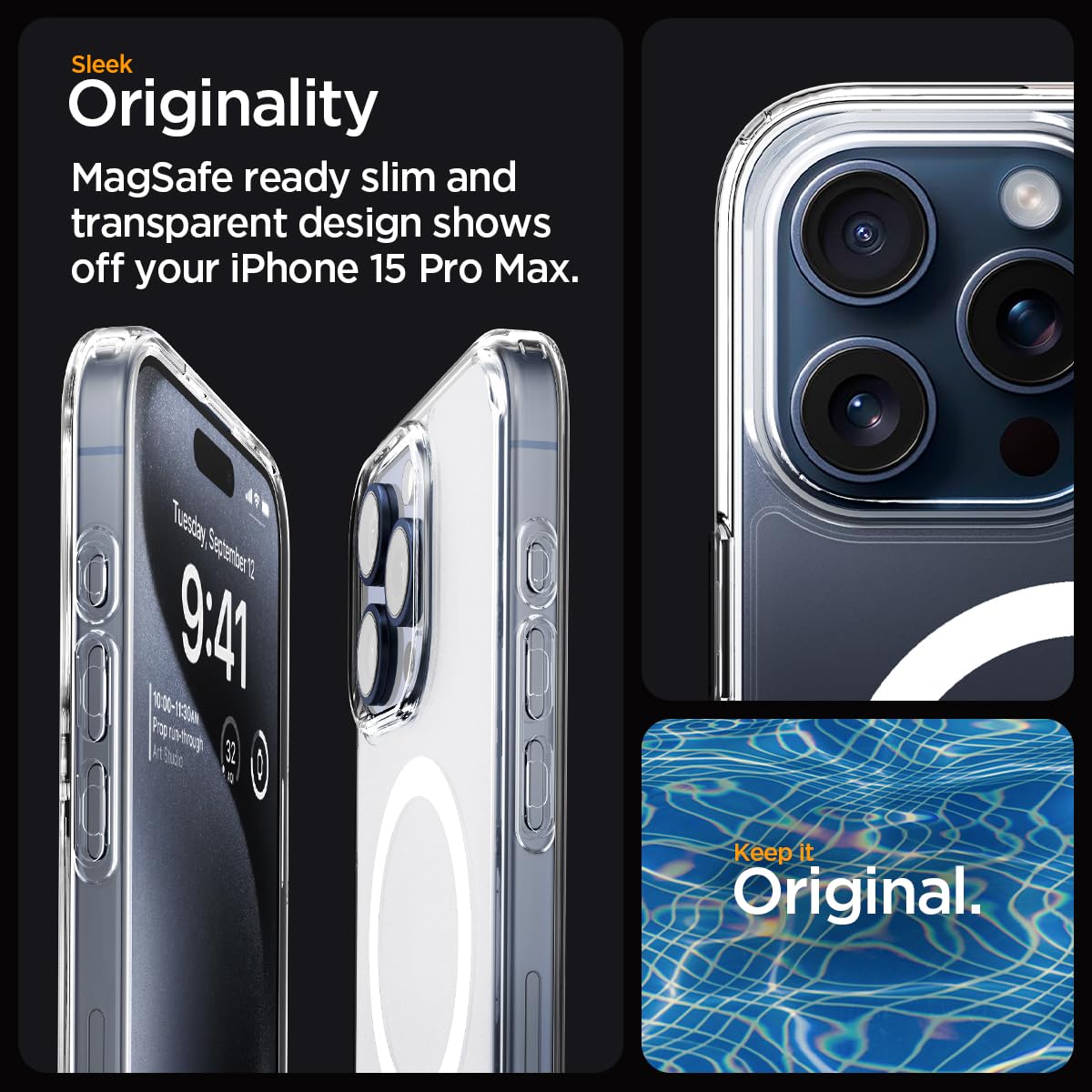 Spigen iPhone 15 Pro Max Case – Ultra Hybrid (MagFit) - Frost White - image 3