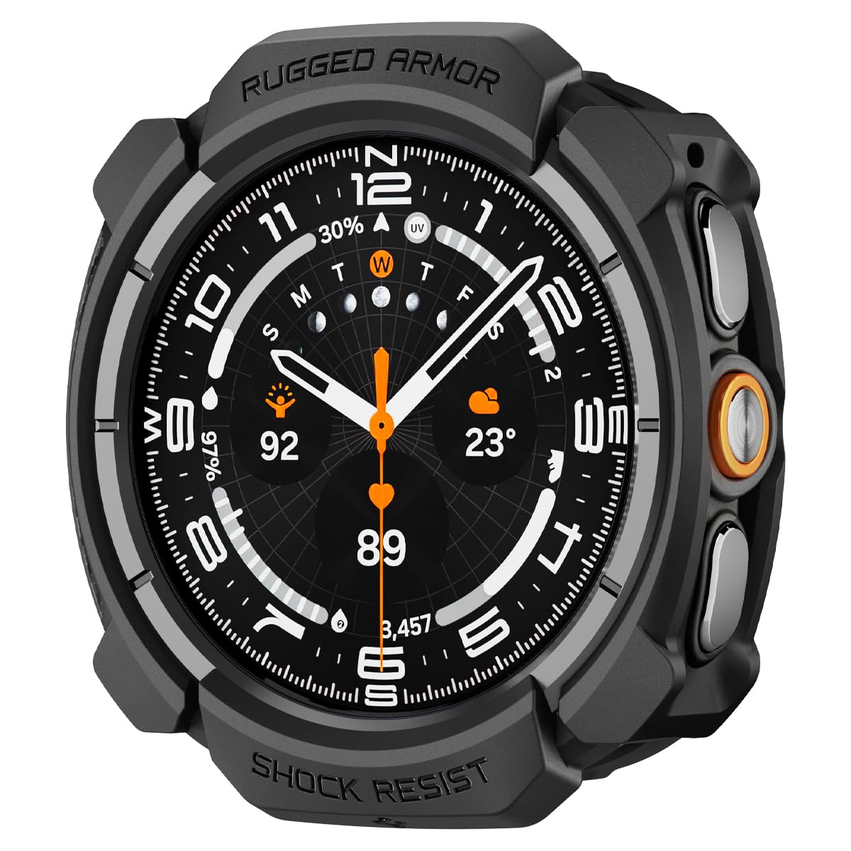 Spigen Galaxy Watch Ultra 2 47mm Case - Rugged Armor - Matte Black - image 1